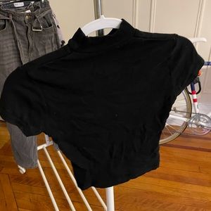 Brandy Melville cropped black mock neck
